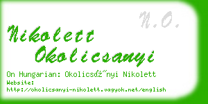 nikolett okolicsanyi business card